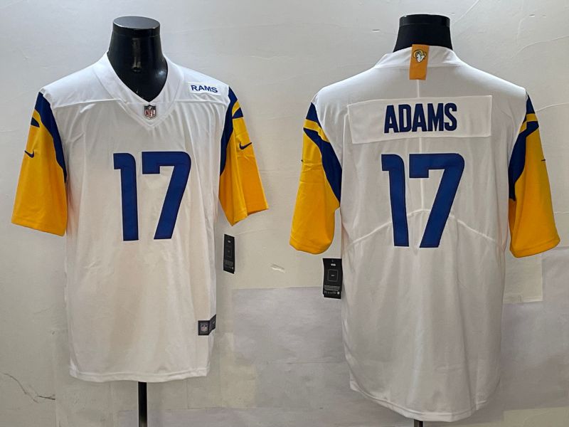 Men Los Angeles Rams #17 Nacua White Second generation 2025 Nike Limited NFL Jersey style 2